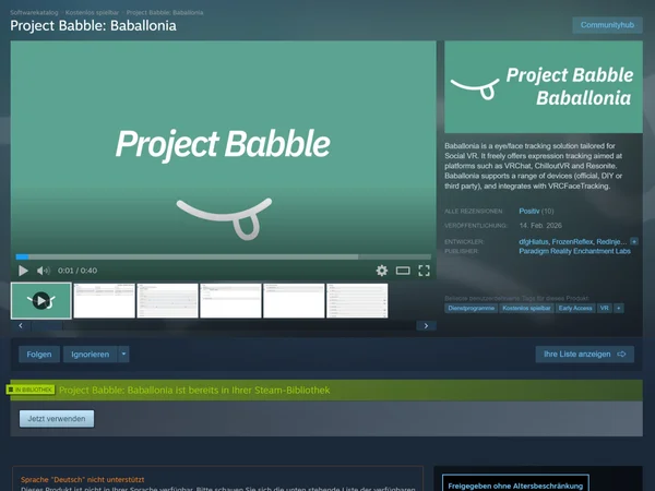 Baballonia main window