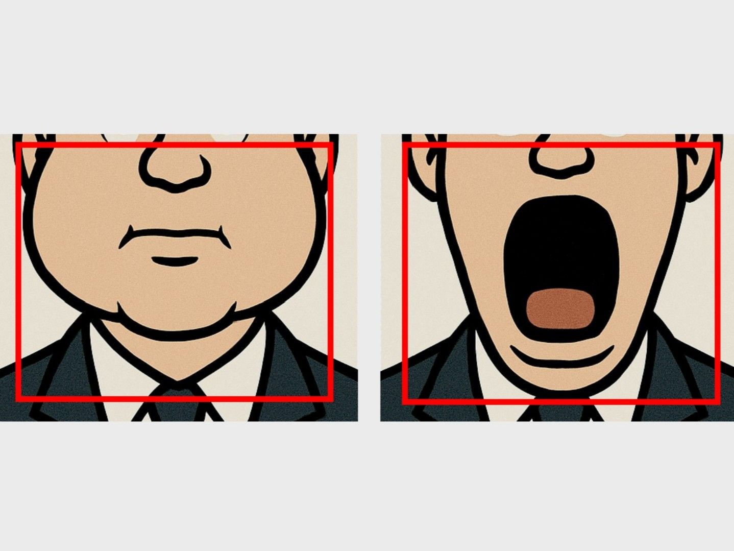 Setting the crop edges with puffed-out cheeks